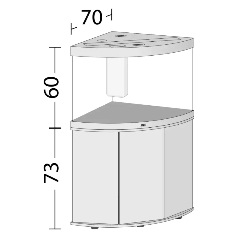 Juwel Trigon 190 Led Blanc - aquarium équipé avec meuble