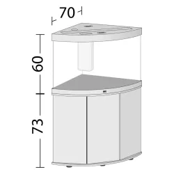 Juwel Trigon 190 Led Blanc - aquarium équipé avec meuble