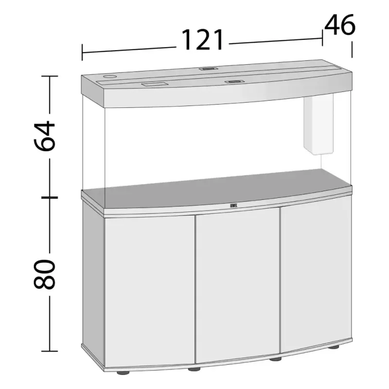 Juwel Vision 260 Led Noir - aquarium équipé avec meuble