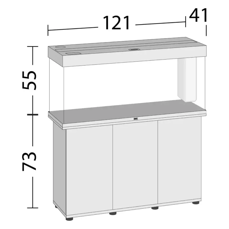 Juwel Rio 240 Led Blanc - aquarium équipé avec meuble