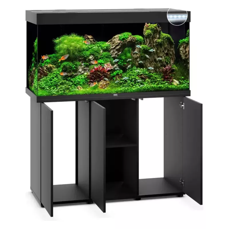 Juwel Rio 350 Led Noir - aquarium équipé avec meuble