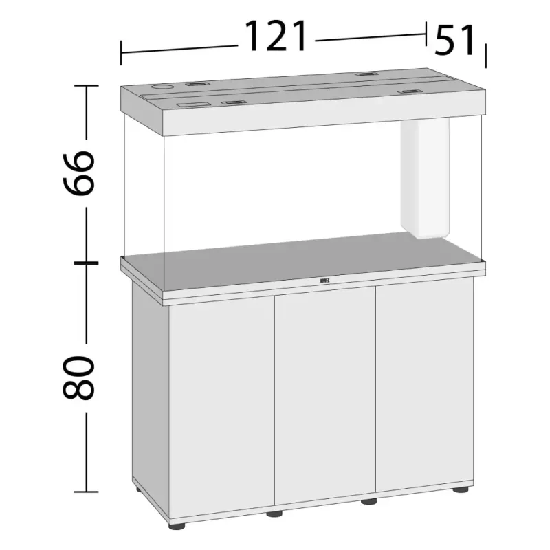 Juwel Rio 350 Led Blanc - aquarium équipé avec meuble