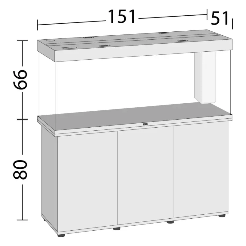 Juwel Rio 450 Led Noir - aquarium équipé avec meuble