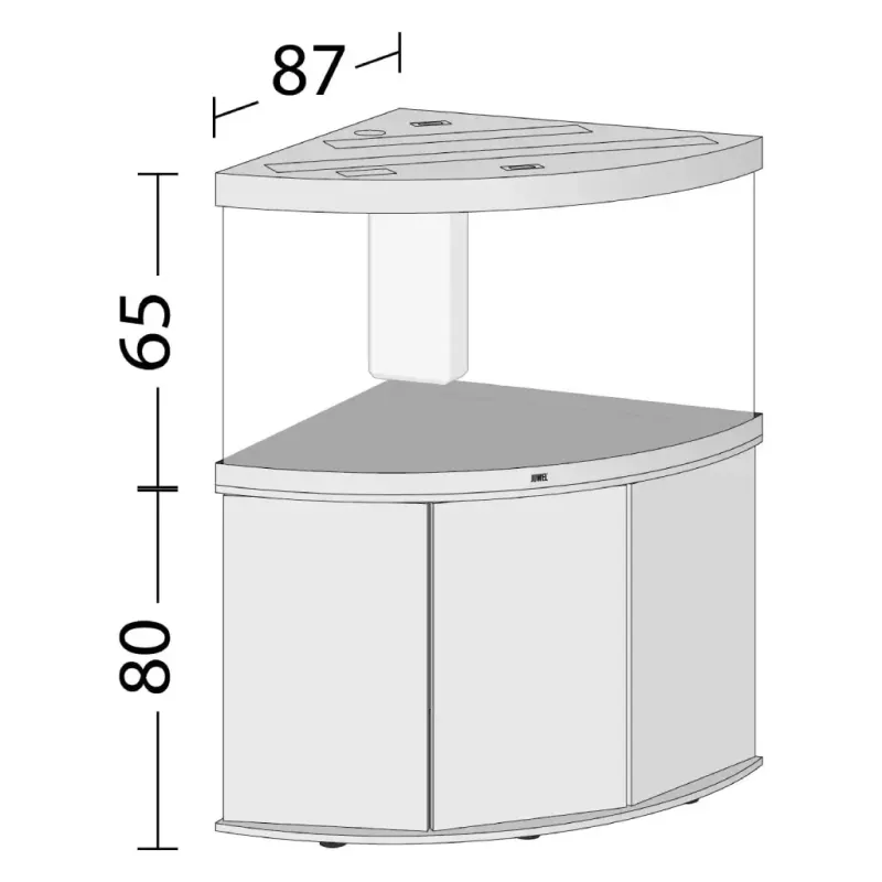 Juwel Trigon 350 Led Chêne Clair - aquarium équipé avec meuble