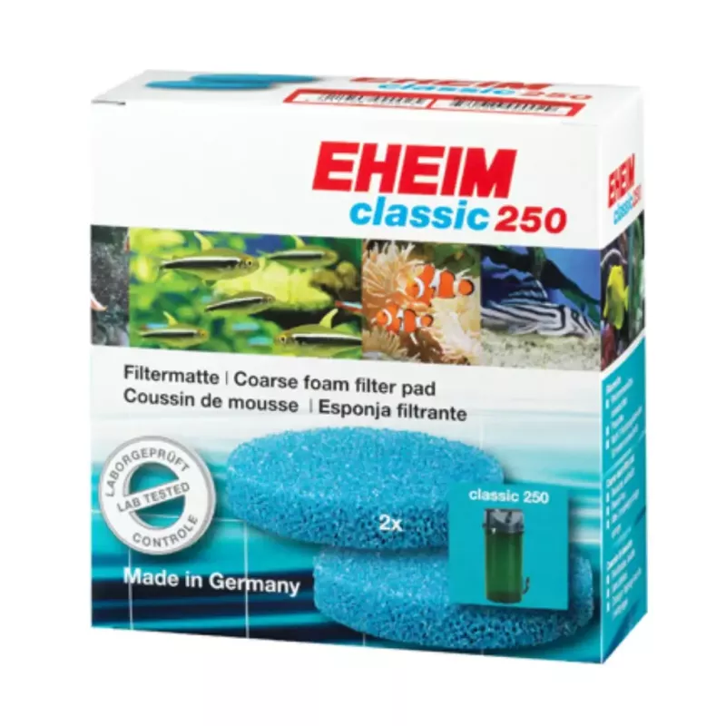 Lot de 2 mousses bleues pour Eheim Classic 250