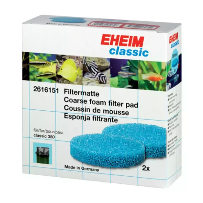 Lot de 2 mousses bleues pour Eheim Classic 350