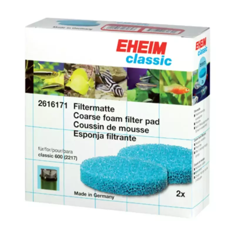 Lot de 2 mousses bleues pour Eheim Classic 600